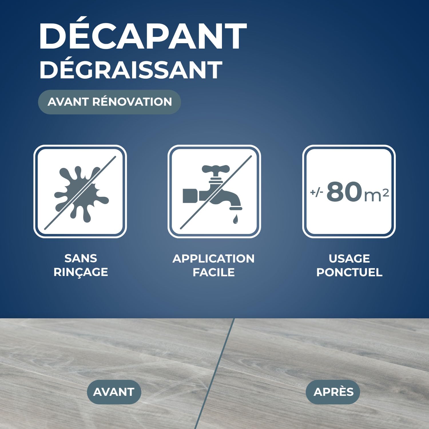 STARWAX Décapant Dégraissant Parquets Sols Stratifiés 1L 80m² Sans Rinçage