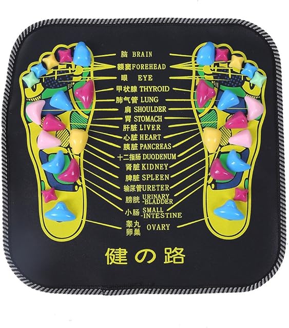 Foot Massage Mat, Walk Stone Foot Leg Pain Relieve Relief Walk Massager Mat Pad Massageador black for Pain Relief