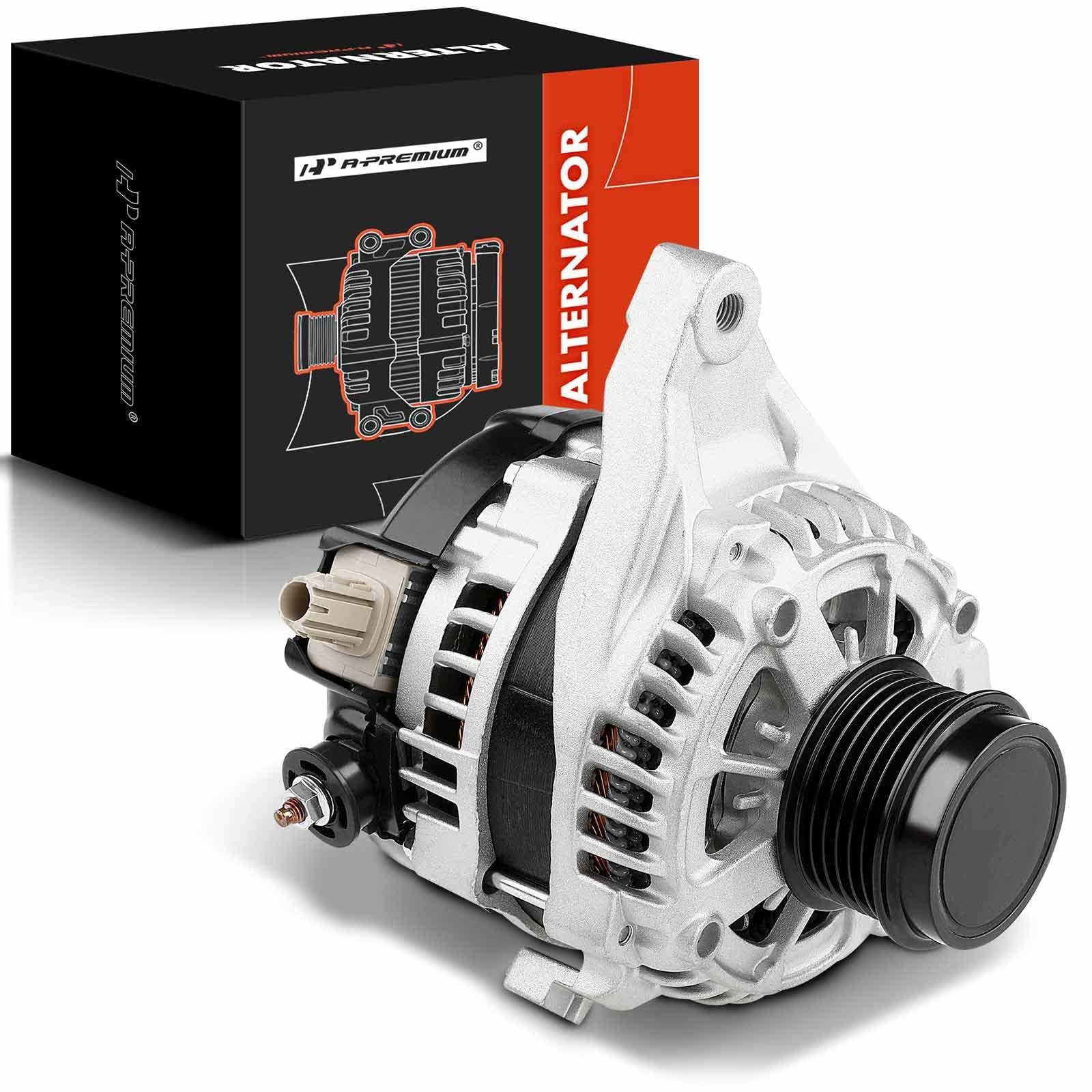 A-Premium Alternator Compatible with Toyota RAV4 2013 2014 2015 2016 2017 2018 L4 2.5L (FWD Only), with 1-Pin Plug, 12V 125A Clockwise 6-Groove Clutch