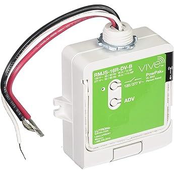 Lutron RMJS-8T-DV-B Vive PowPak Dimming Module has Voltage Rating of 120/277 Volt AC at 50/60 Hz Electrical Distribution Product