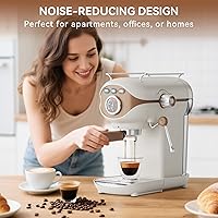 Vista 6 de Espresso Machine 20 Bar, Compact Coffee Maker with Milk Frother Steam Wand Professional Espresso Coffee Machine with Removable Water Tank, Latte