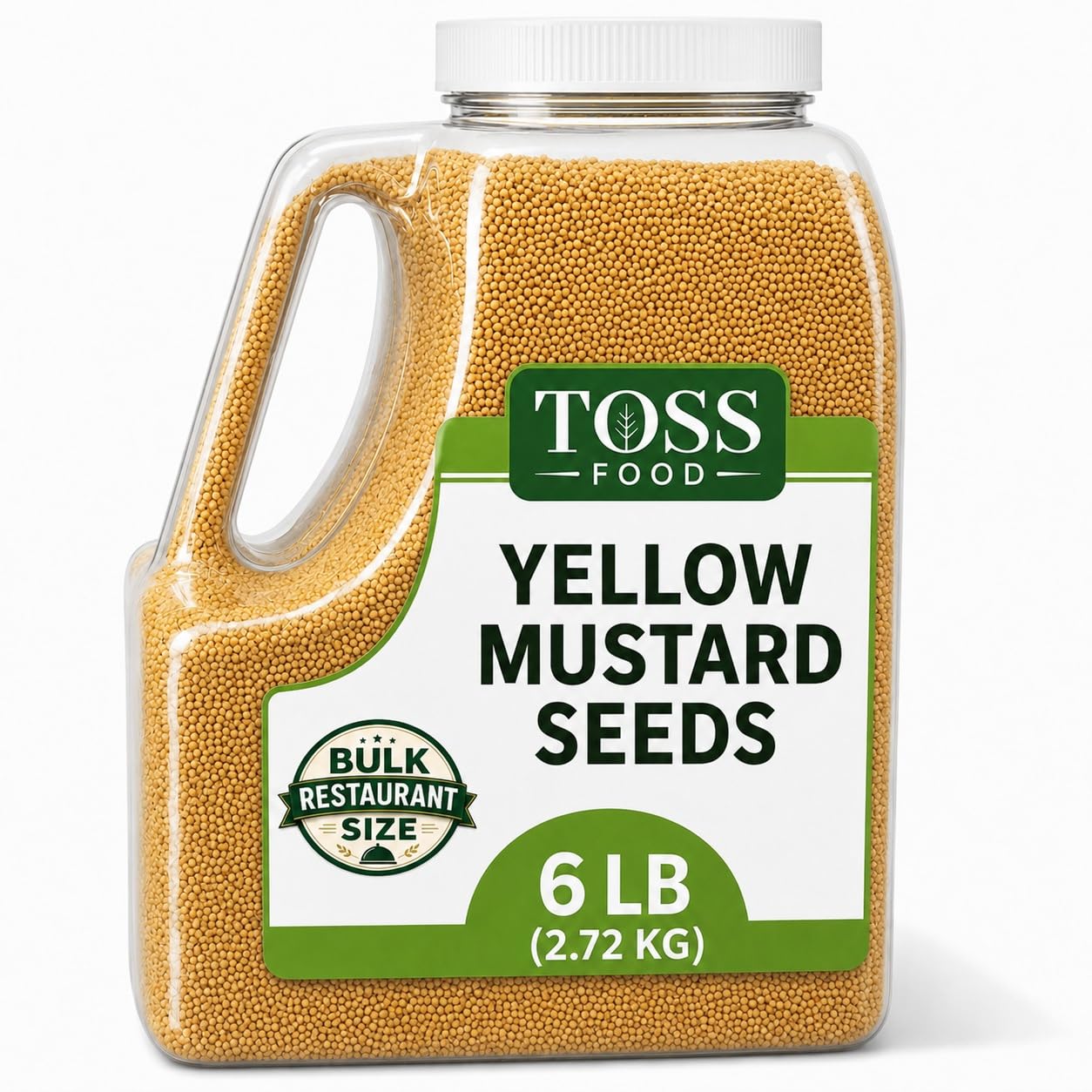 Culinary Whole Yellow Mustard Seed, 6 LB - 96 Ounce Container of Yellow Mustard Seeds, Perfect for Pickling, Rubs and Cooking