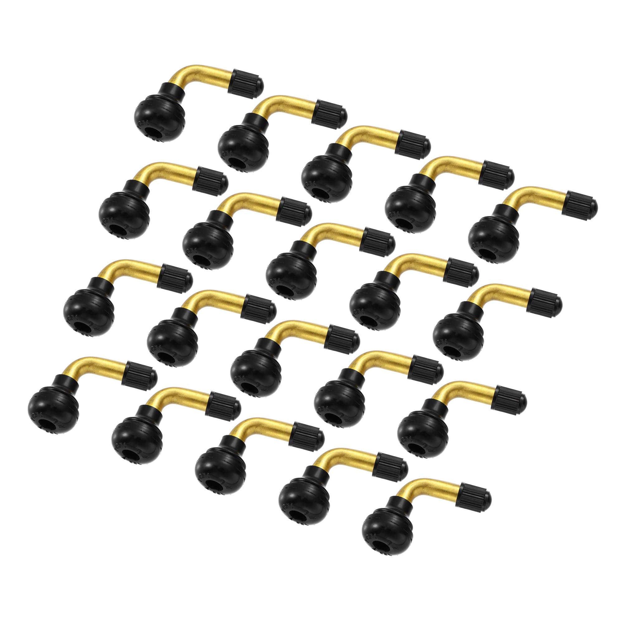 Lot de 20 valves de pneu de voiture PVR70 coudées à 90 degrés Design élégant