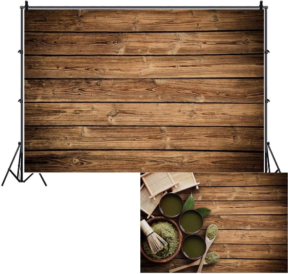 LTLYH 7x5ft Brown Wood Backdrop For Photography
