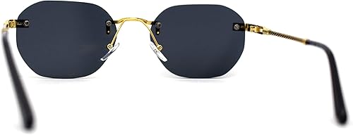 Miniatura 4 de SA106 Art Nouveau Luxury 90s Rimless OG Oval Sunglasses