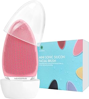 NEWDERMO Electric Facial Cleansing Brush,Silicone Facial Brush, Waterproof Skin Care Device For Gentle Exfoliation,Deep Cl...