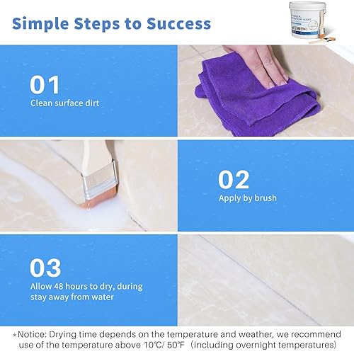 Miniatura 7 de Revestimiento impermeable transparente de 175 onzas (11.0 lbs), agente impermeable invisible, pegamento a prueba de fugas a base de agua, sellador