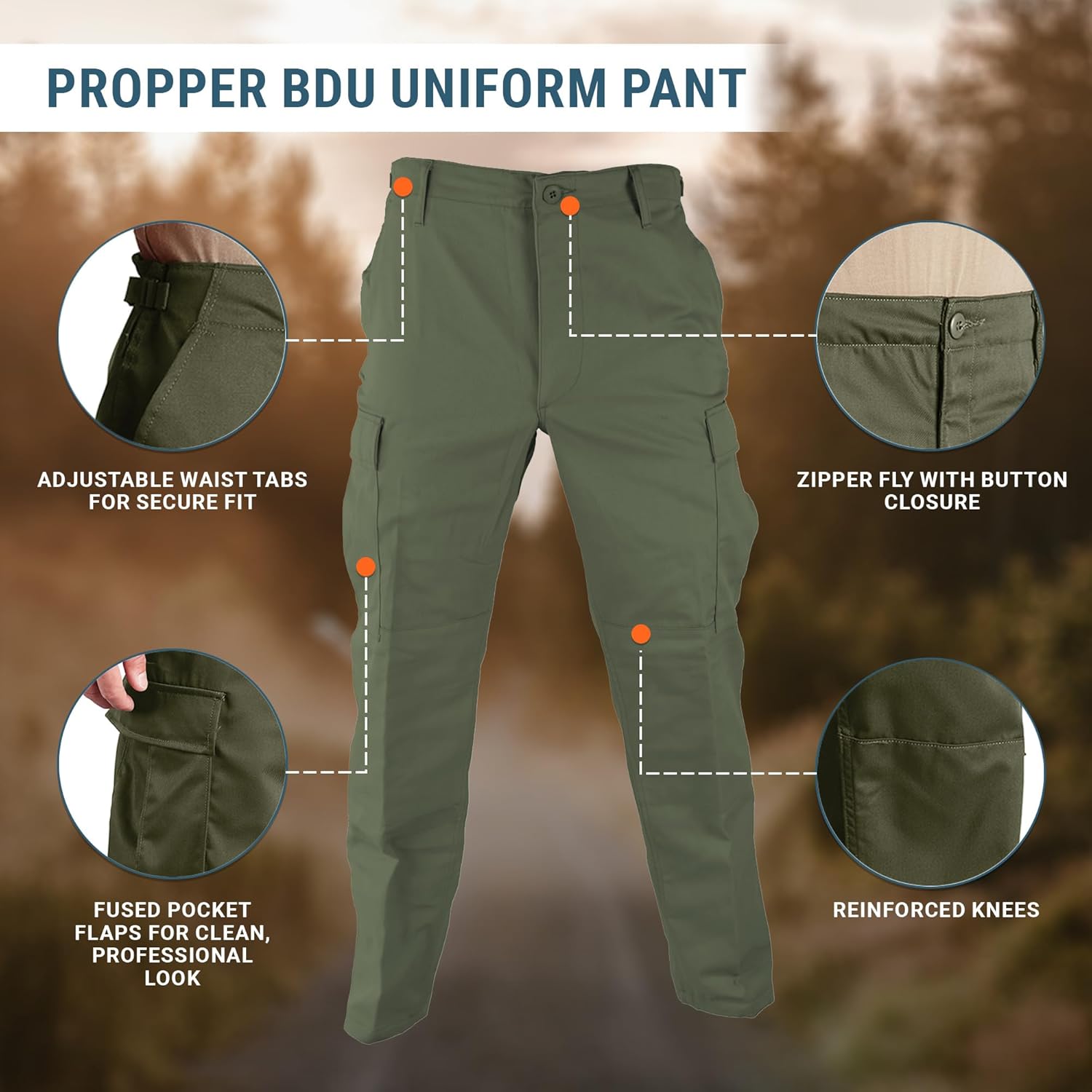 Propper Mens Uniform BDU Ripstop Trouser