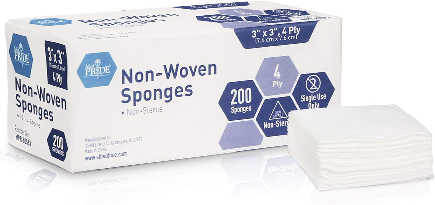 Medpride Surgical Sponges 200 Pack Gauze Pads Non sterile