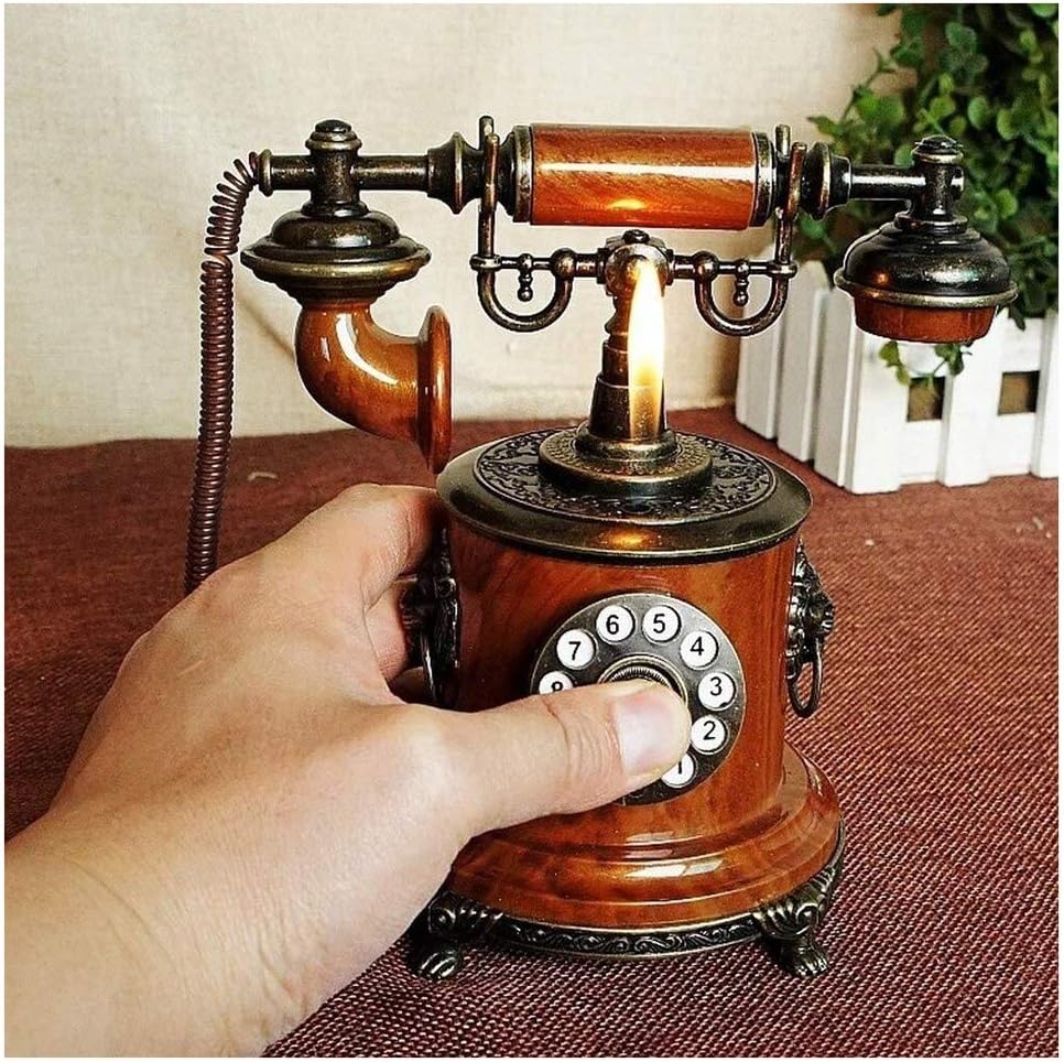 European Style Retro Phone Home Decoration Gift 15X10X17CM Craft Fixed Phone for Home Office Decoration