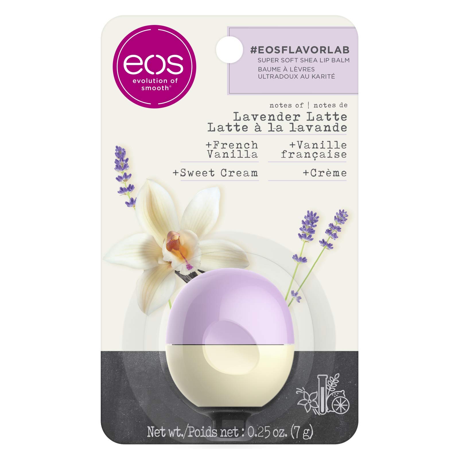 flavorlab Sphere Lip Balm - Lavender Latte | Deeply Hydrates and Seals in Moisture | 0.25 oz