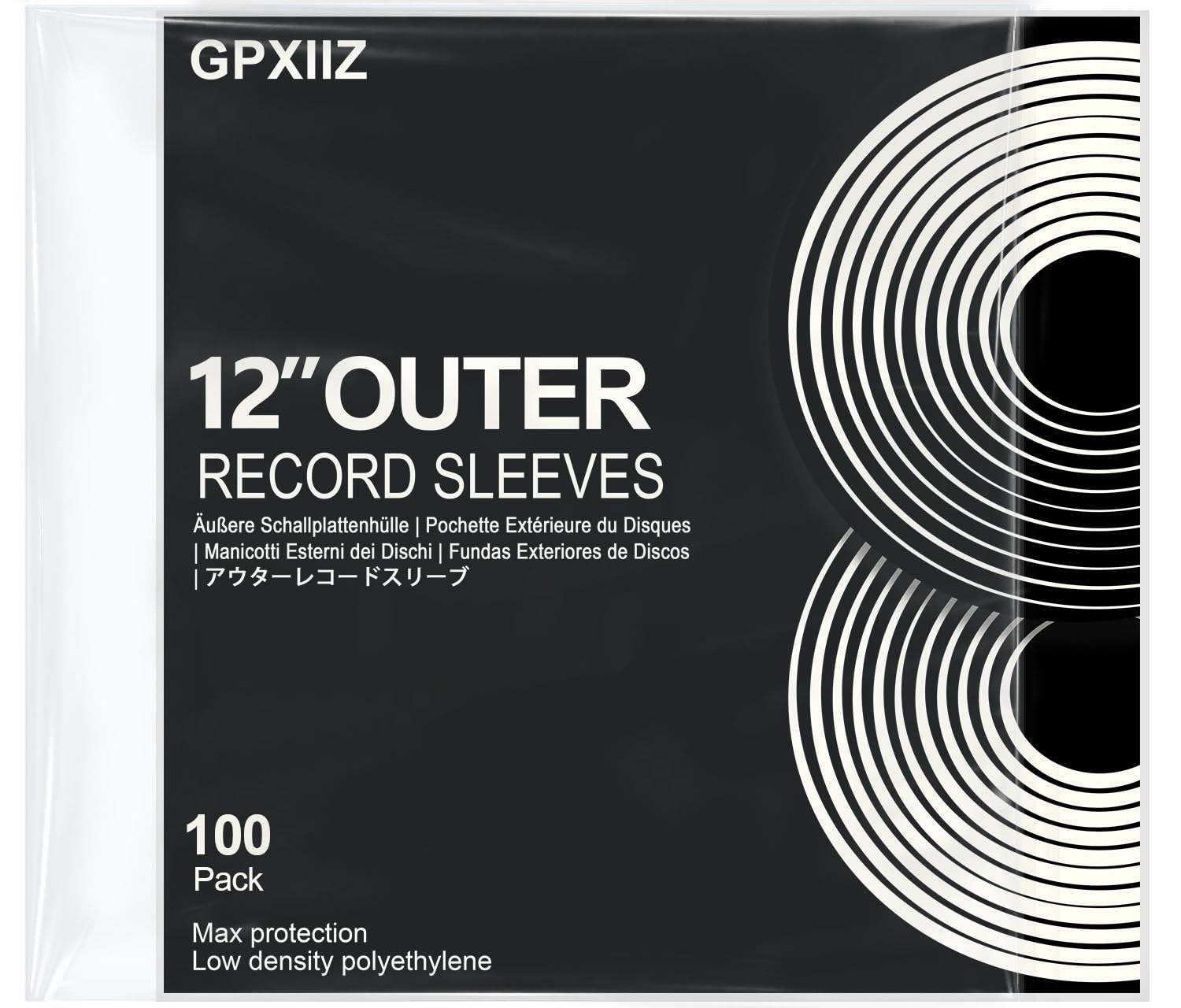 100x Thickened Vinyl Sleeves Outer 12 Inch | 100 Micron Durable Polyethylene Record Sleeves | No Edge Tears | UV Resistant | Density Plastic Protective Vinyl Covers | Fit 1-3 Gatefold LP Albums-image-47