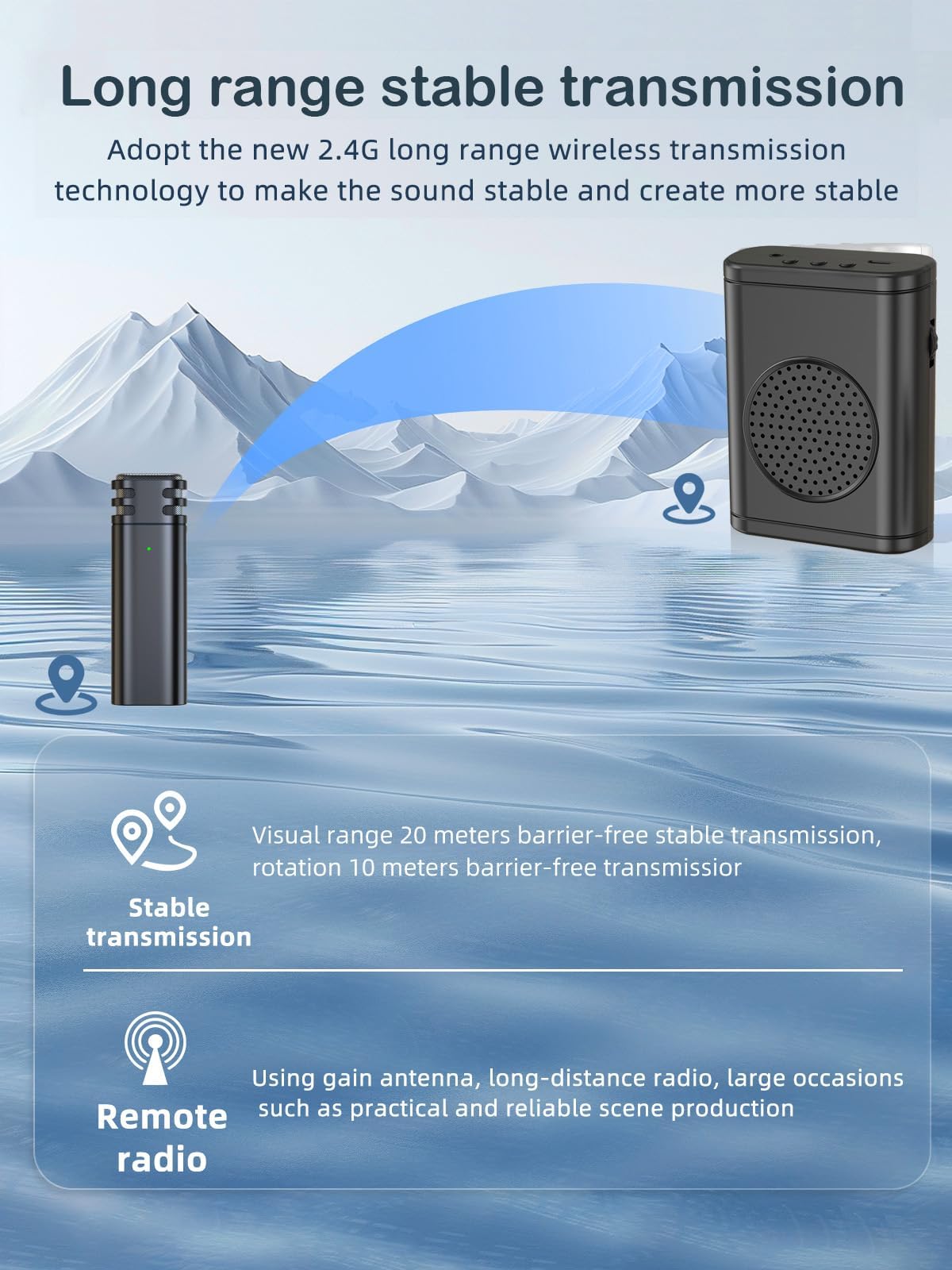 Amplificatore vocale portatile con microfono cravatta senza fili cuffie 10W batteria ricaricabile 2600mAh potente sistema audio per insegnanti, guide, allenatori, presentatori
