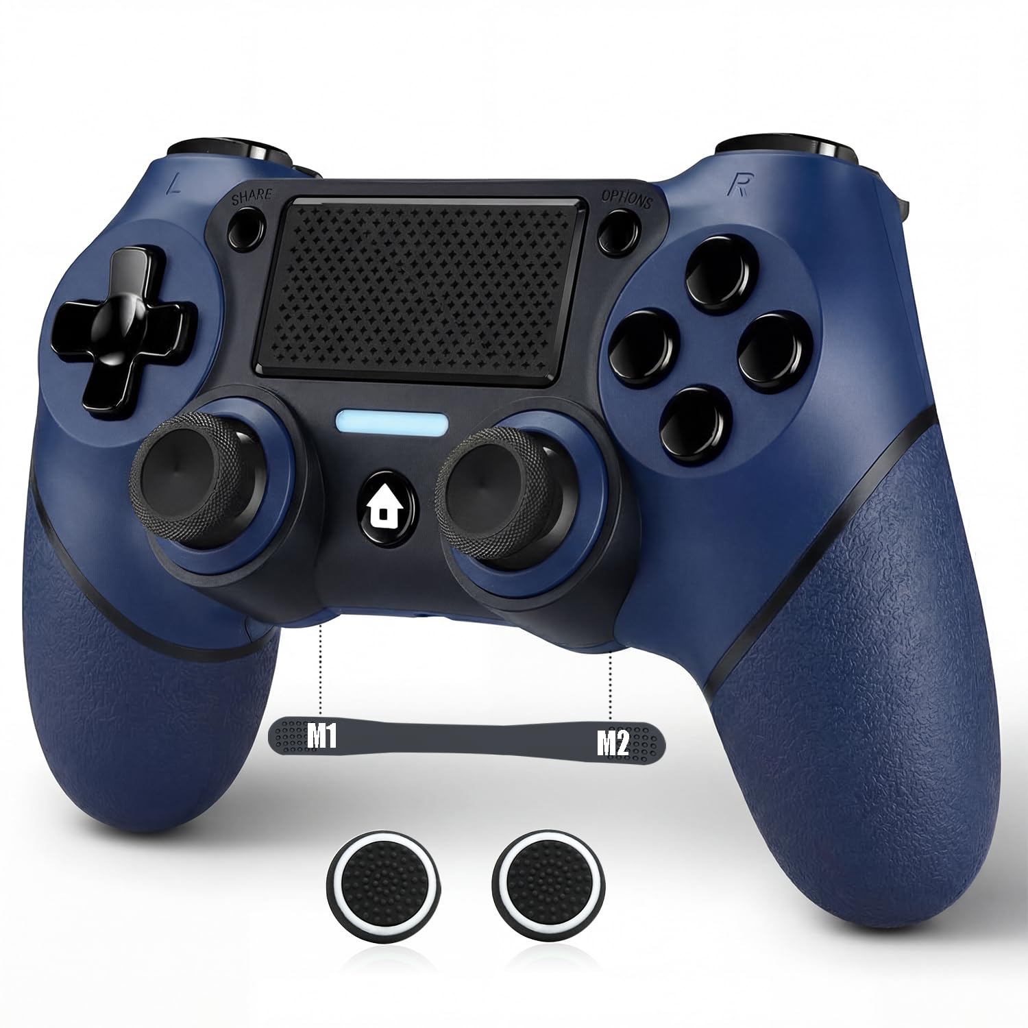 VooFun Wireless Controller per PS4 Pro Slim, Bluetooth con Vibrazione, Touchpad, Sensore 6 Assi, 1000mAh