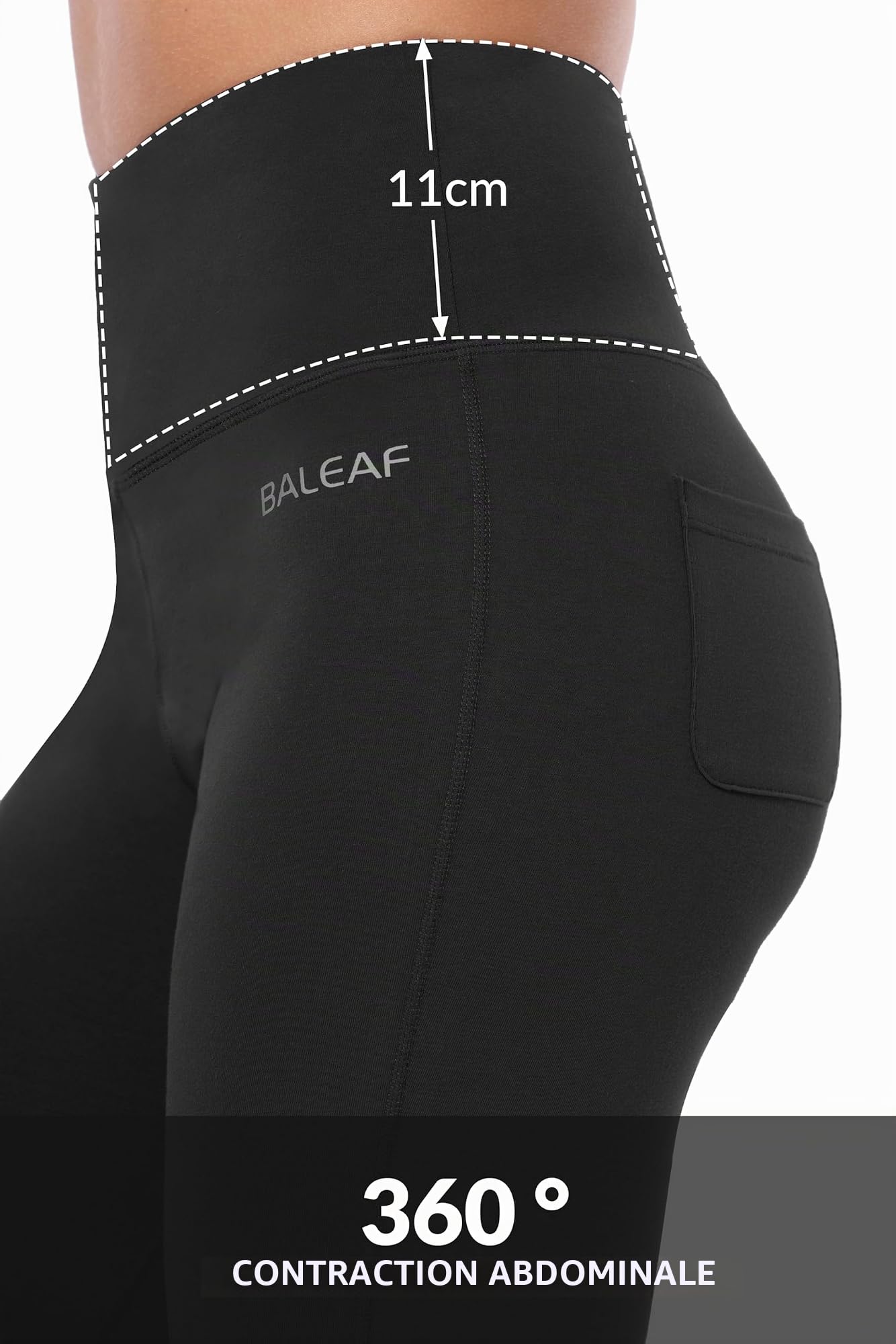 baleaf Pantalon Yoga Femmes Bootcut Long Casual Pantalon Femme Fluide été Taille Haute Contrôle du Ventre Pantalon de Sport pour Fitness Yoga Gym