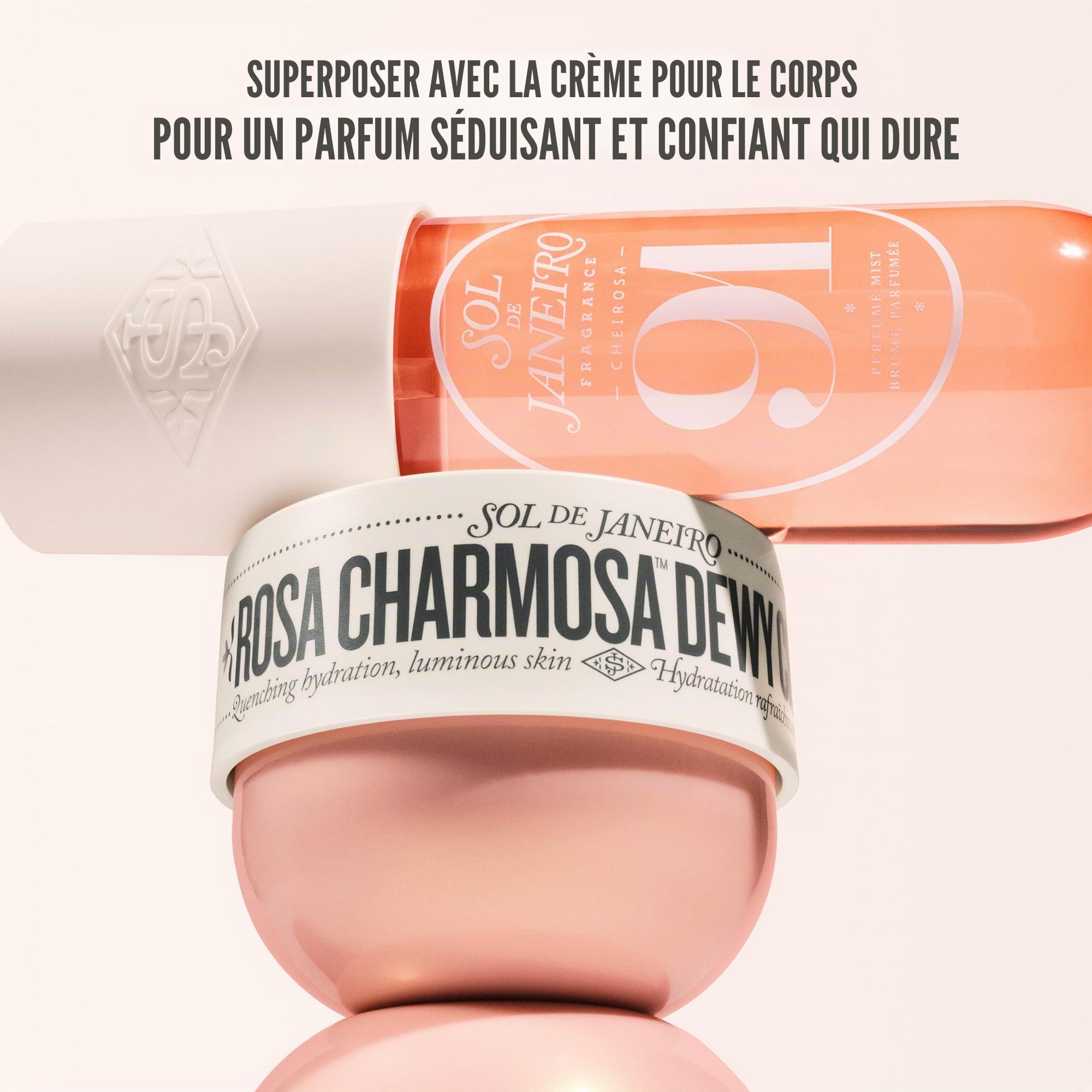 Sol de Janeiro Cheirosa 91 Spray pour le corps avec fruit de la passion, caramel miel et rose, parfum floral, végétalien et sans parabène
