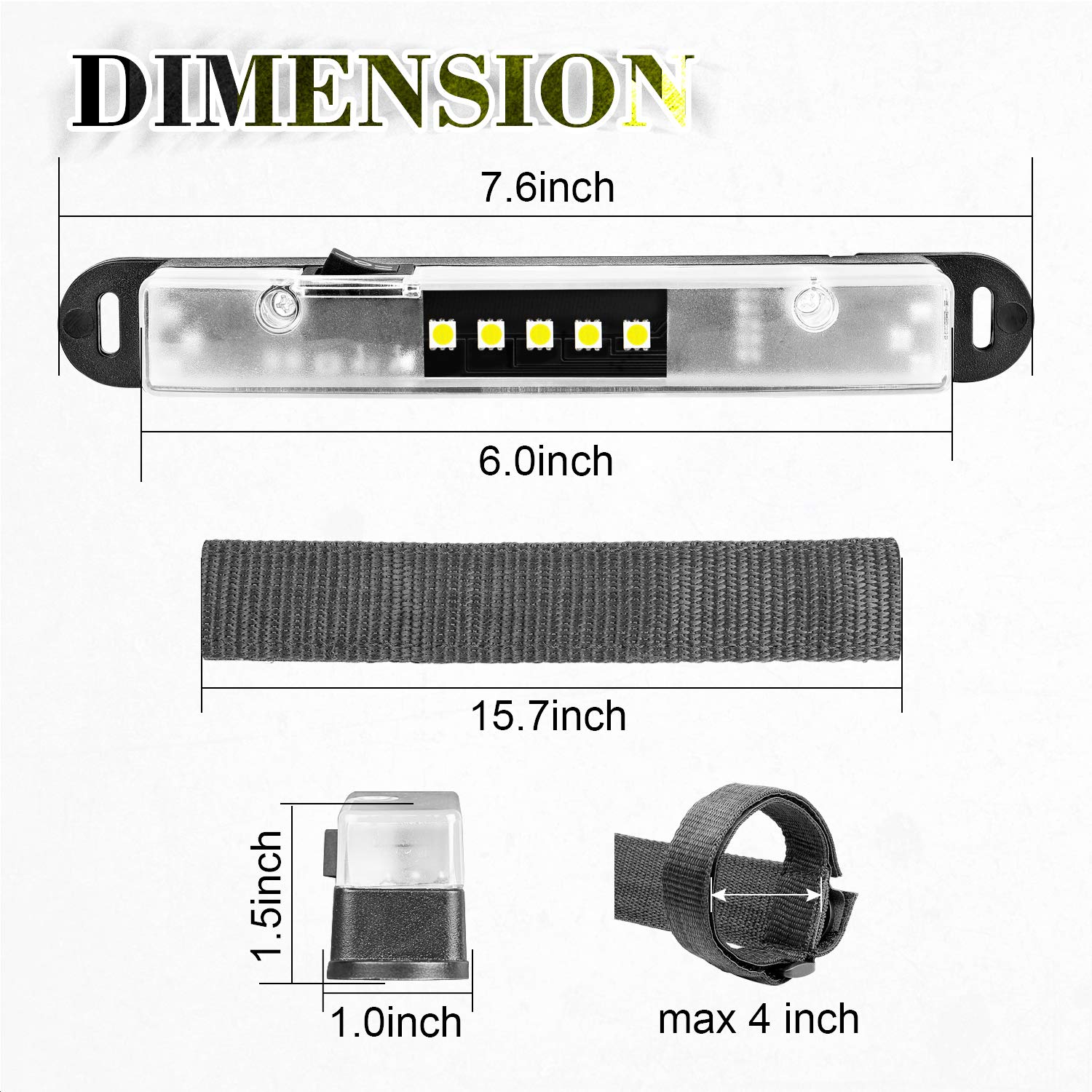 Buy TeochewLED UTV Dome Light Universal Roll Bar Mount LED Light UTV