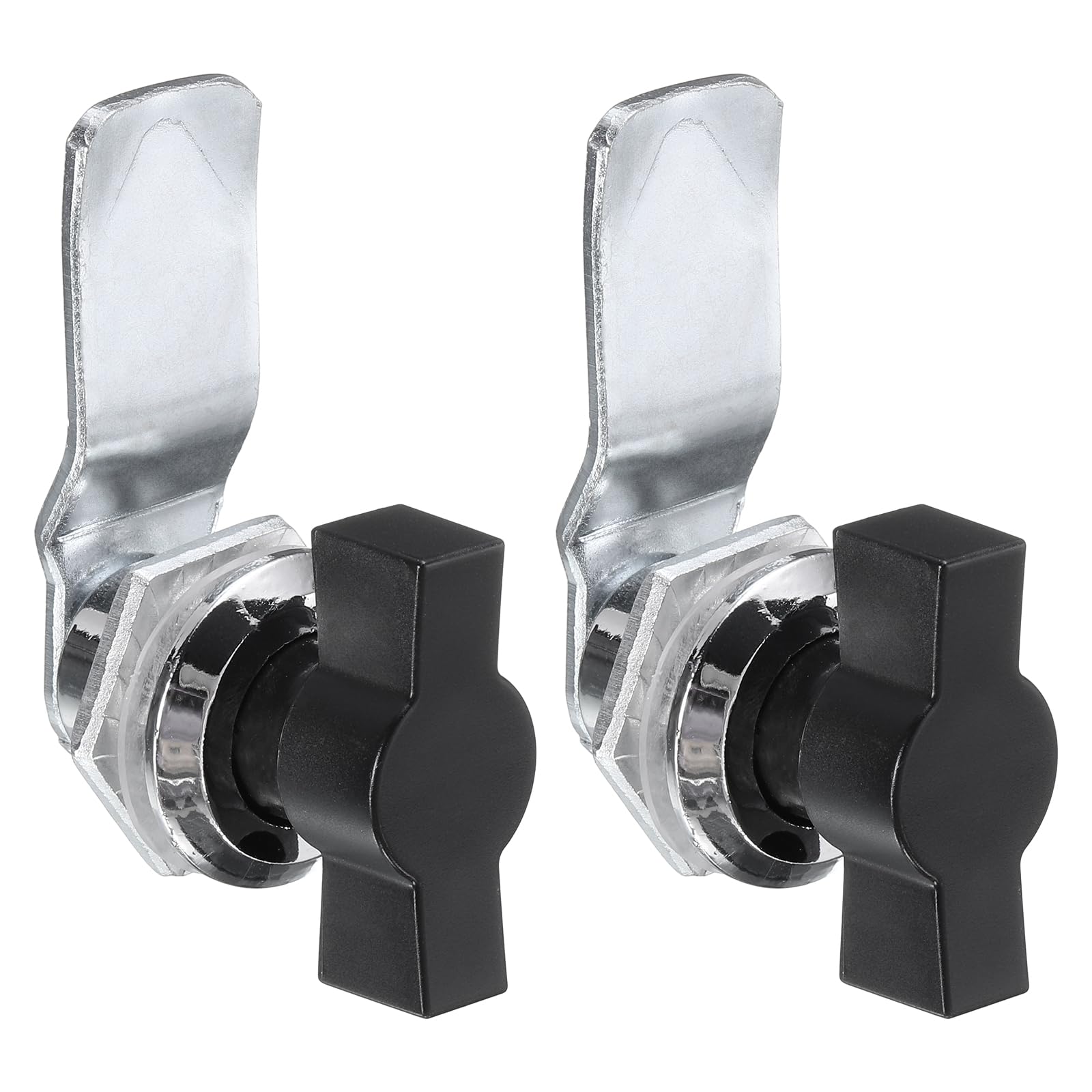Serrure à came décalée poignée en T cylindre 1.6 cm alu lot de 2