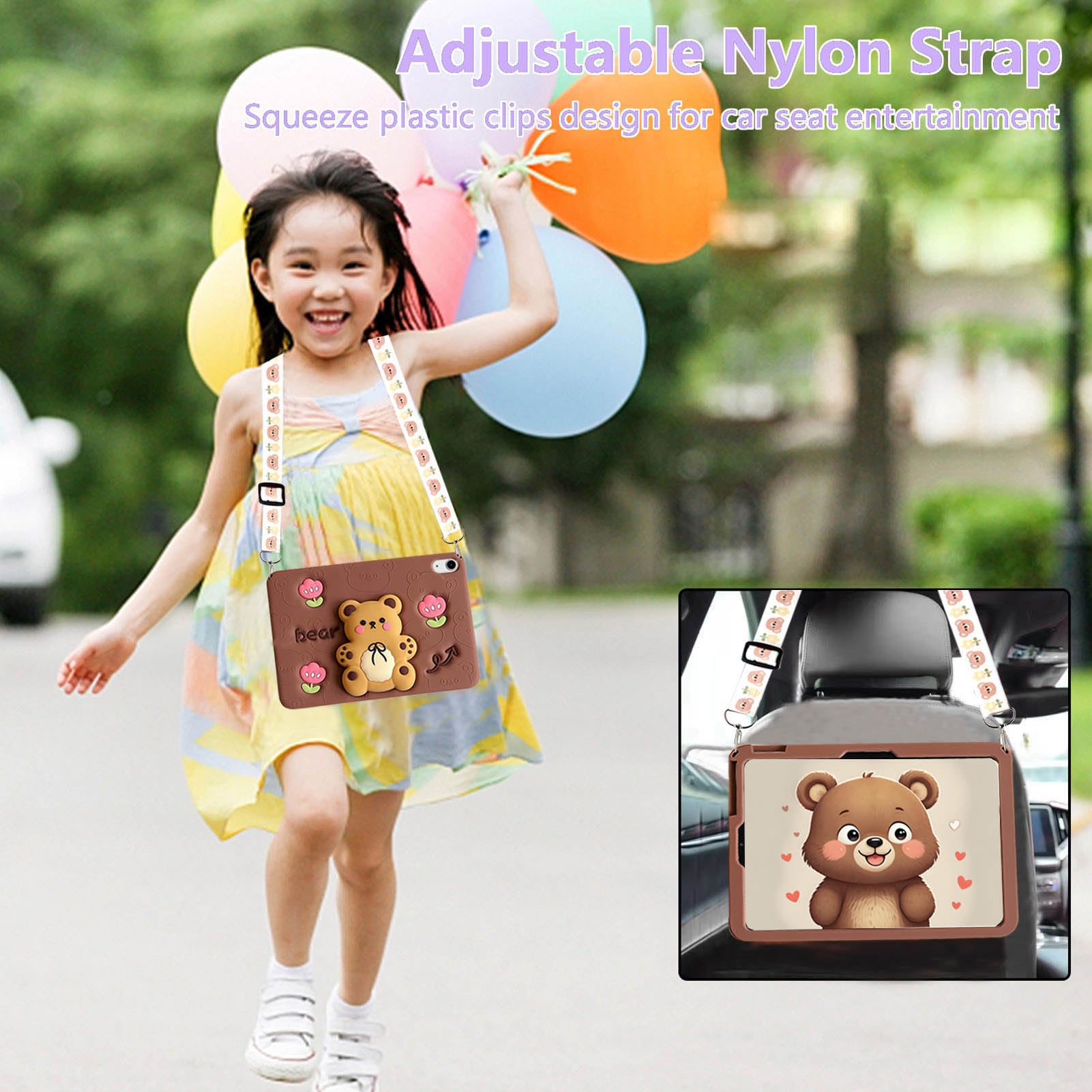 Custodia Per IPad Universale Bambini – Silicone Morbido, Antishock, Con Disegni Cartone Animato - Foto 4