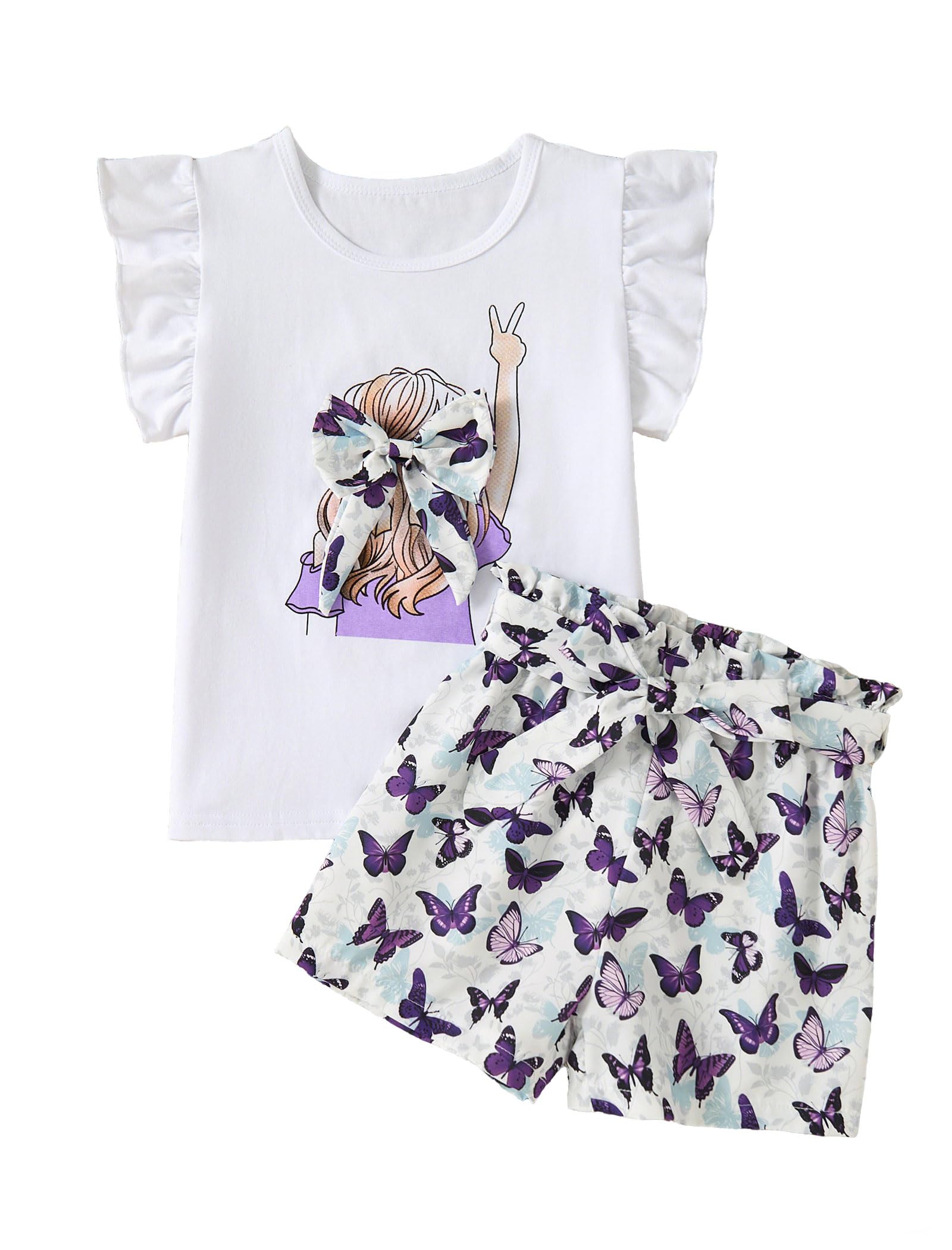 Girls Summer Outfits Cute Sleeveless Top High Waisted Short Sets with Pockets Teen Girl Clothes Size 6-14 T
