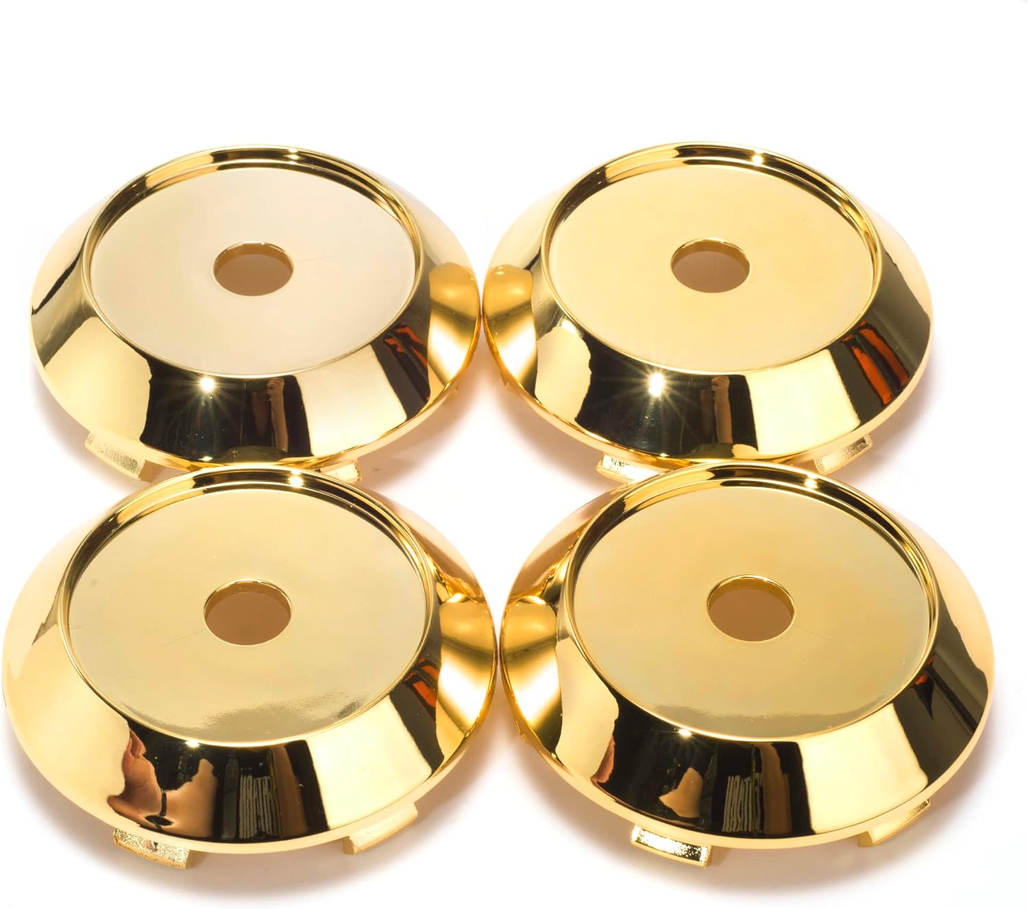 RTrhinotuning 70mm 2.76" Wheel Center Caps Compatible with XXR 527 SSR GTX01 GTV01 Akita Wheel C123201B Rim Caps Pack of 4 (Gold, Outer 70MM, Inner 63MM) Wheel Center Hub Caps