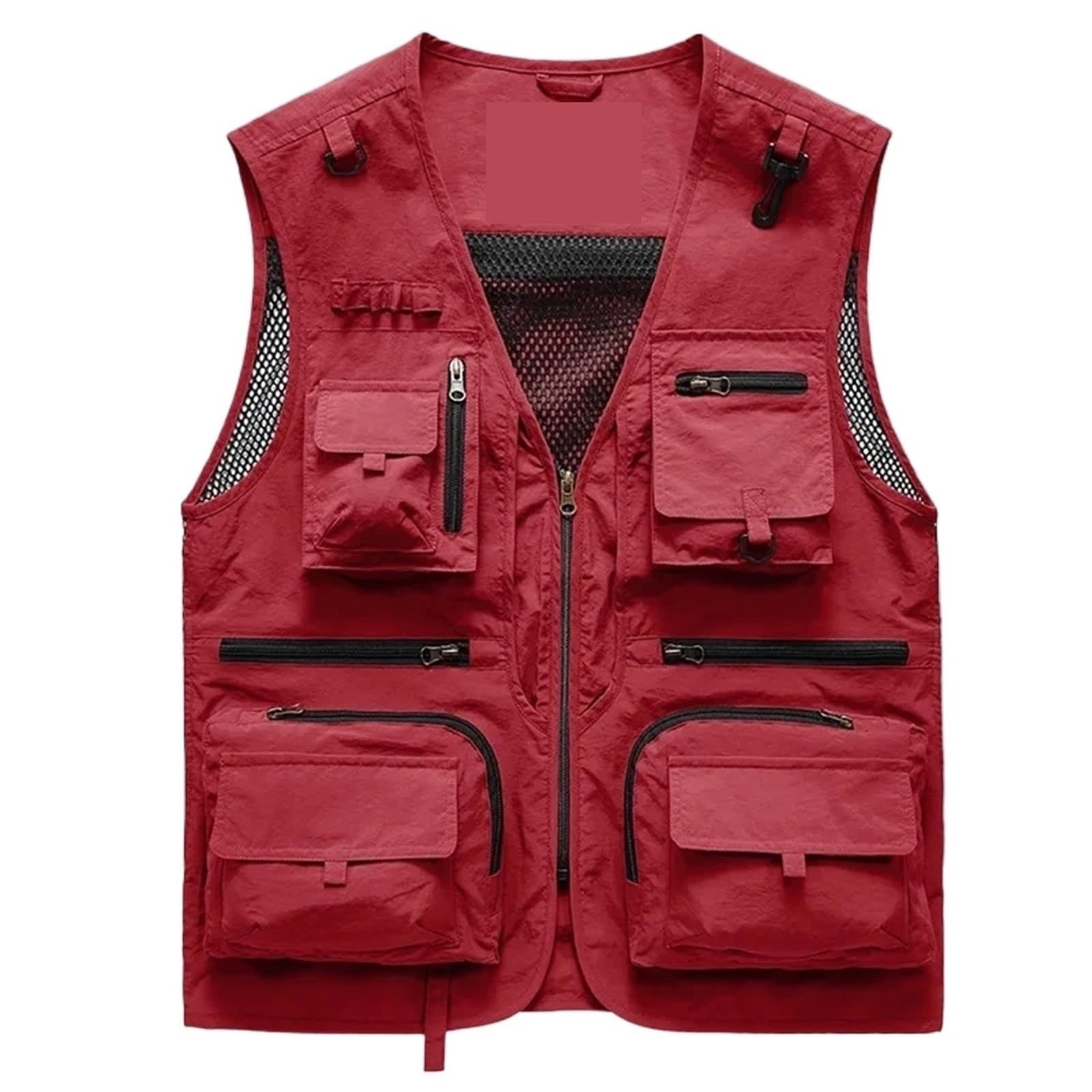 Gilet da Pescatore in Nylon Multitasche Personalizzato, for giornalismo, Fotografia, Campeggio per Pesca