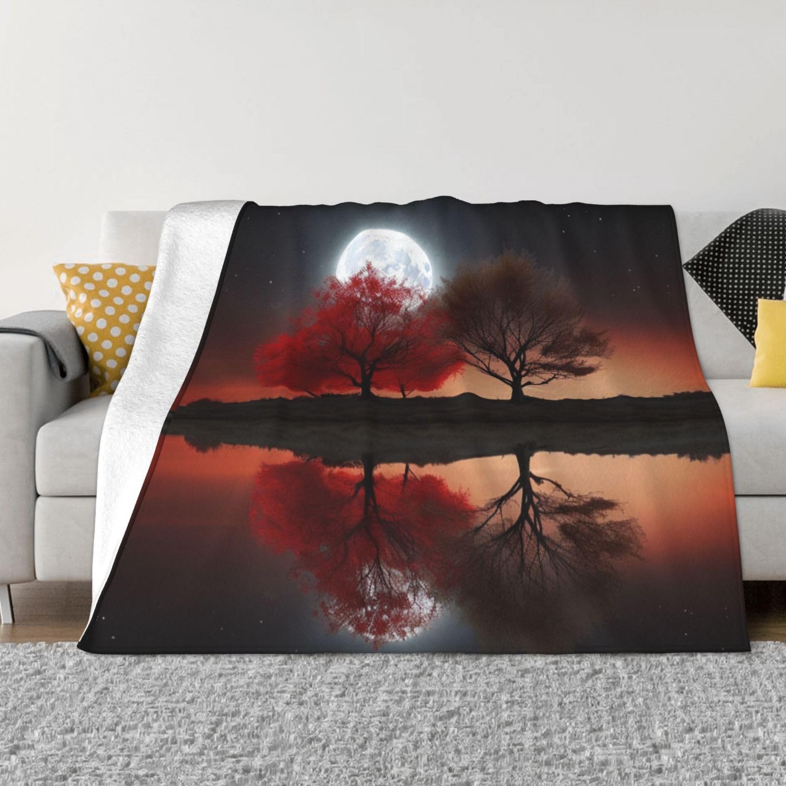 Couverture de canapé flanelle légère et douce pour lit et salon 152x127