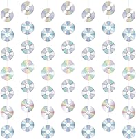 Vista 1 de Spakon 8 Packs 90's Party Decorations 90s Cd Paper Banner 90's Hanging Decor Y2k 2000s Paper Cutouts Retro Disco Garland for 1990s 2000s Theme
