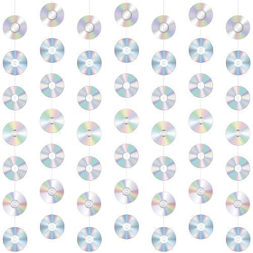 Spakon 8 Packs 90's Party Decorations 90s Cd Paper Banner