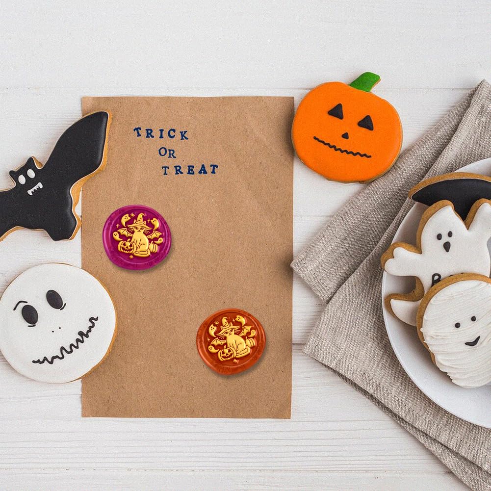 Halloween Gnome Wax Seal Stamp - Brass Head With Wooden Handle For Cards, Invitations & Gift Wrapping