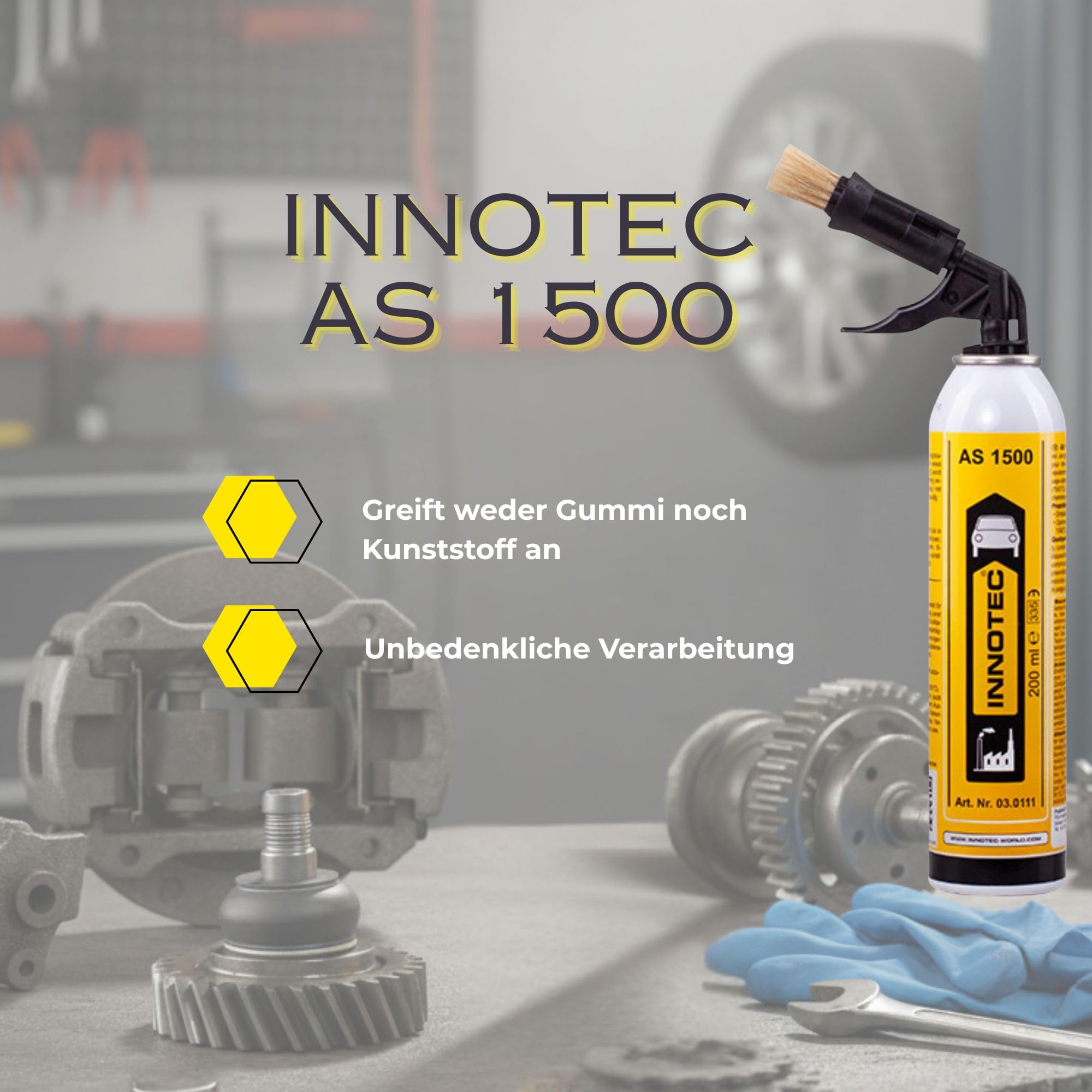 Innotec AS 1500 – Hochtemperatur-Montagefett – Schmier- und Trennmittel für extreme Temperaturen – Wartung & Montage von Bremsanlagen, Schrauben & Maschinenteilen – schützt vor Festfressen & Korrosion
