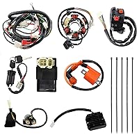 Vista 12 de PRO BAT GY6 150cc Arnés Completo de Cableado Eléctrico con Funda Impermeable CDI Magneto Estator para ATV Quad Go Kart Buggy Scooter Ciclomotor
