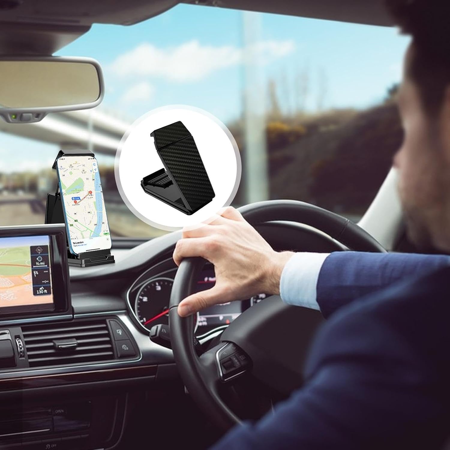 Cell Phone Stand Car Anti-Slip Adjustable Suction Cup Mount image 3