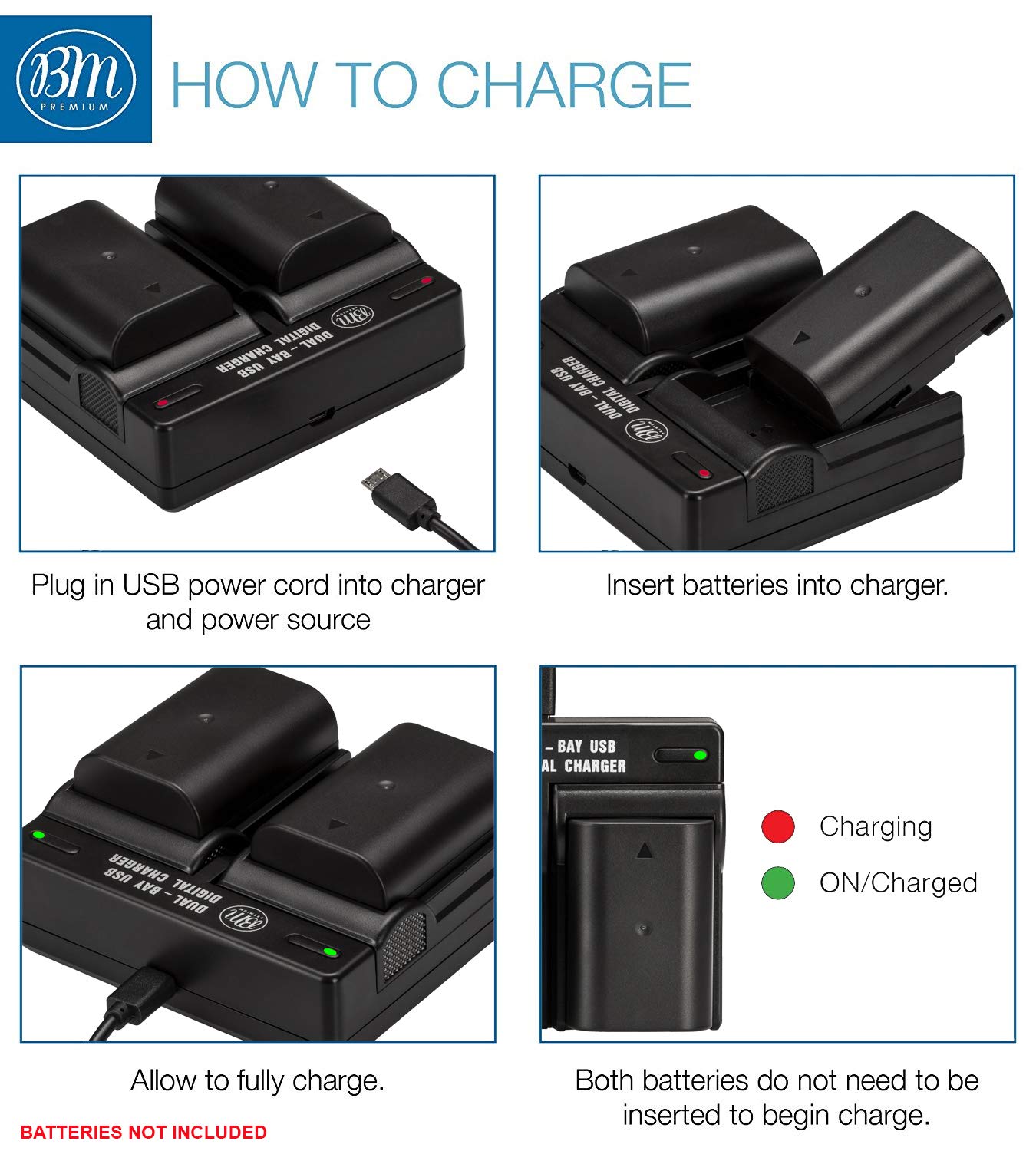 Amazon.com : BM Premium DMW-BLK22 Dual Bay Battery Charger for 