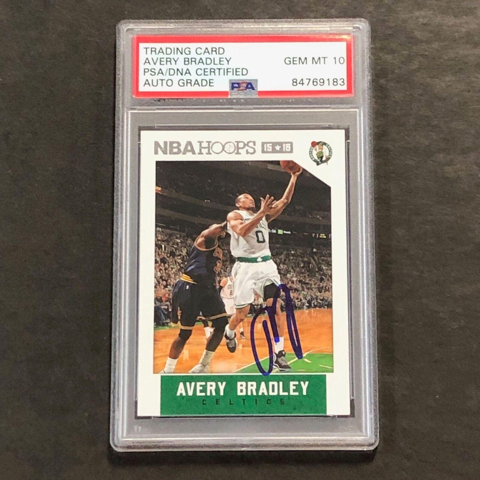 2015-16 Panini Hoops #205 Avery Bradley Signed Card AUTO 10 PSA/DNA Slabbed Celt - Basketball Slabbed Autographed Cards
