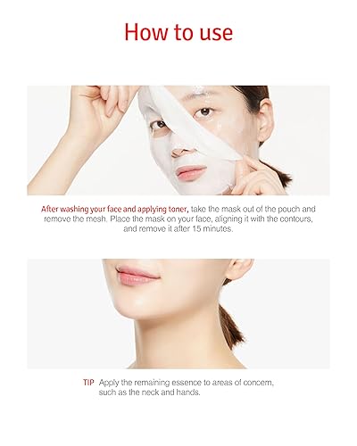 Miniatura 6 de Máscara facial coreana de doble máscara para antienvejecimiento, reafirmante, hidratante, nutritiva con péptido altamente concentrado, esencia de