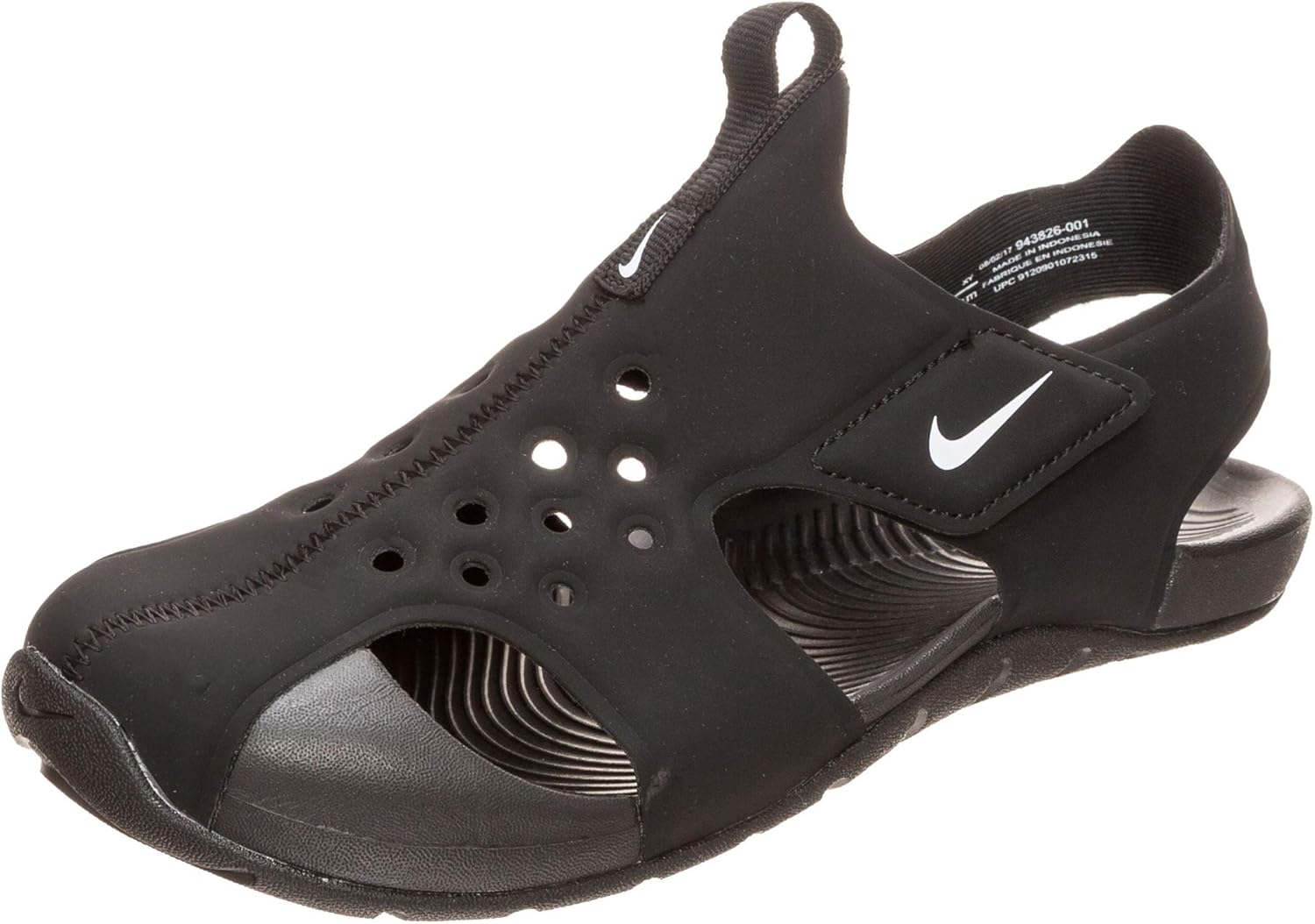Nike Boy's Sunray Protect 2 (Little Kid) Black/White 1 Little Kid M
