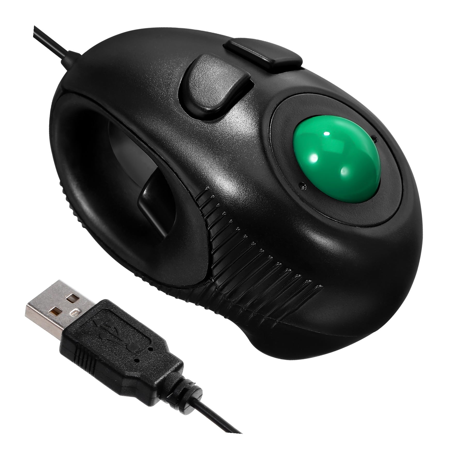 Housoutil Mouse Mini Trackball USB Ergonomico e Portatile Design Compatto per Laptop e Desktop Scorrimento con Nero Resistente