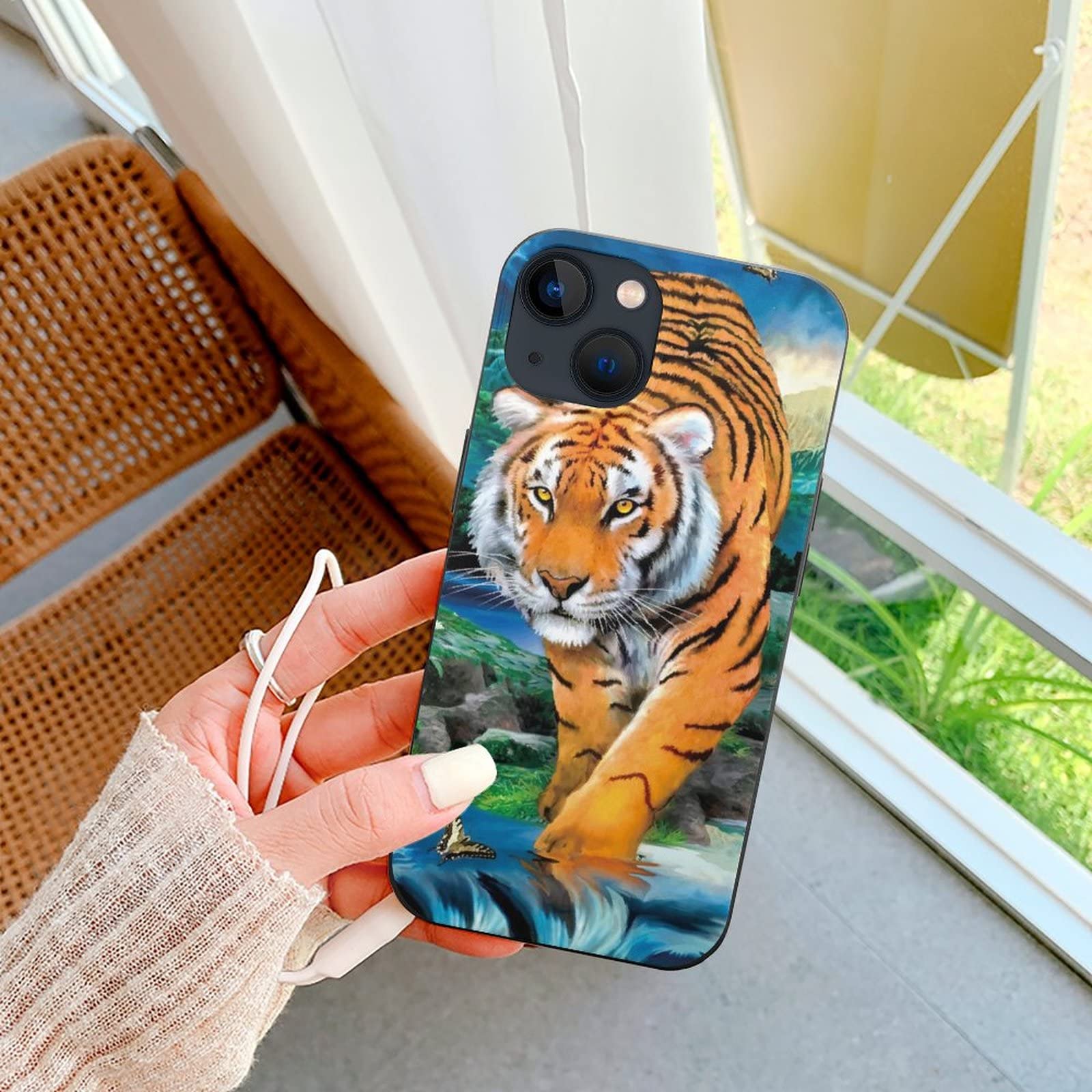 Amazon.co.jp: 面白 スマホケース iPhone 13 タイガー トラ柄 寅虎