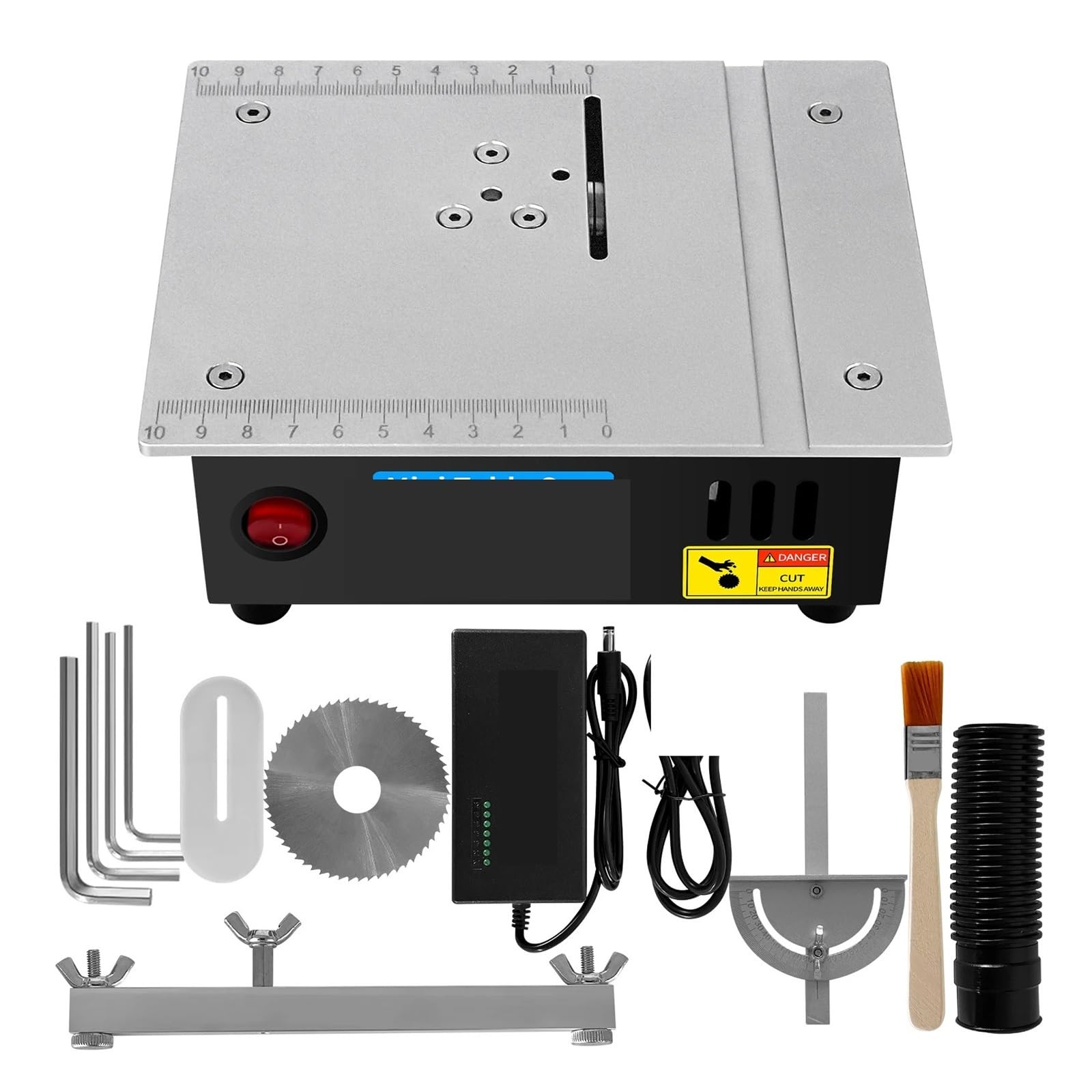 Mini Piła Stołowa 96 W 5000 Obr./min Mała Elektryczna Ławka Do Obróbki Drewna Ręcznie Robiona DIY Hobby Precyzyjne CięCie