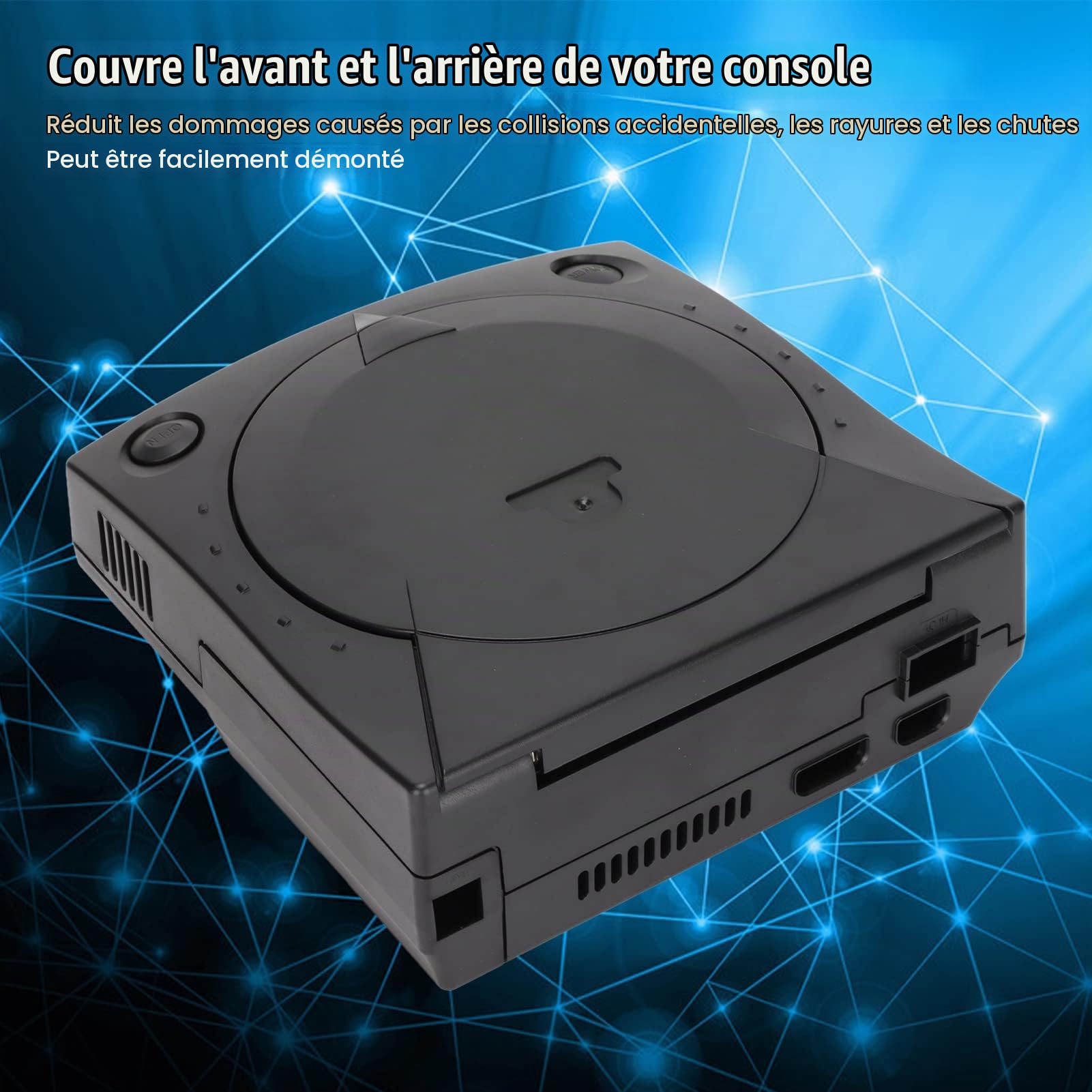 VBESTLIFE Coque pour Dreamcast DC, Boîtier de Absorbant Les Chocs de Remplacement pour Dreamcast DC, Noir