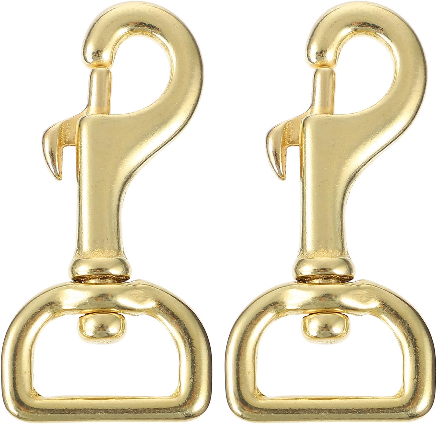 Rotating Brass Swivel Bolt Snap Hooks 2Pcs Heavy Duty Clips with Self-Locking for Diving Gear and Dog Leashes