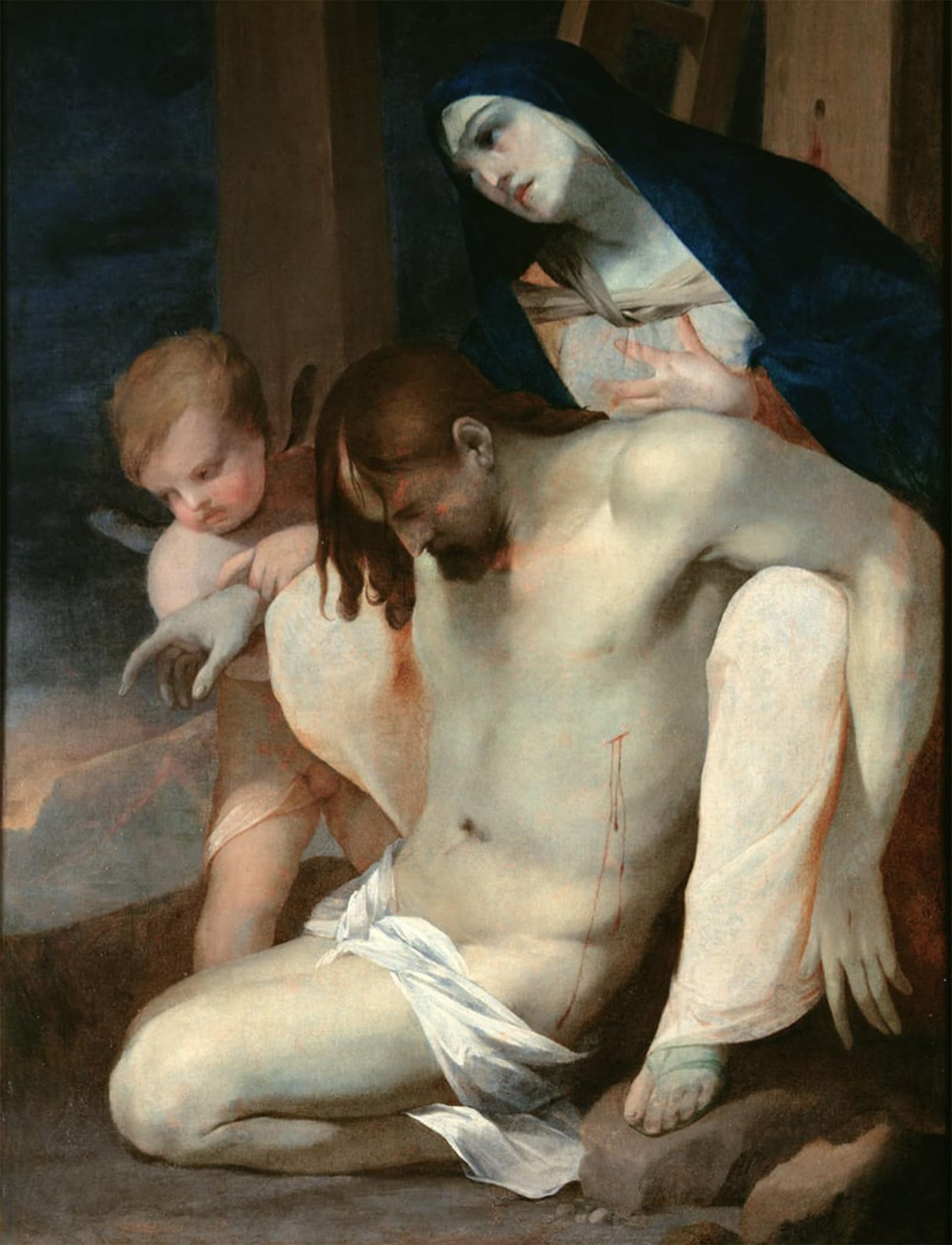 HRJUBWREE Classic Canvas Picture Art Canvas Print Modern Oil Painting the Lamentation of Christ by Lubin Baugin Artwork on Wall for Office Decor 60x90cm
