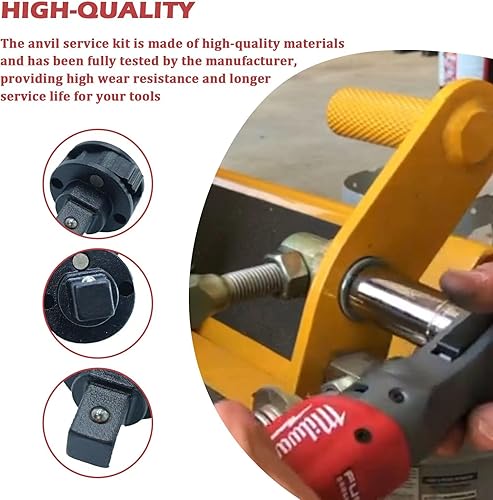 Miniatura 3 de 42-06-2557 Kit de servicio de yunque de cabeza de trinquete para Milwaukee 2557-20 M12 COMBUSTIBLE Trinquete 38" Kit de montaje de yunque de