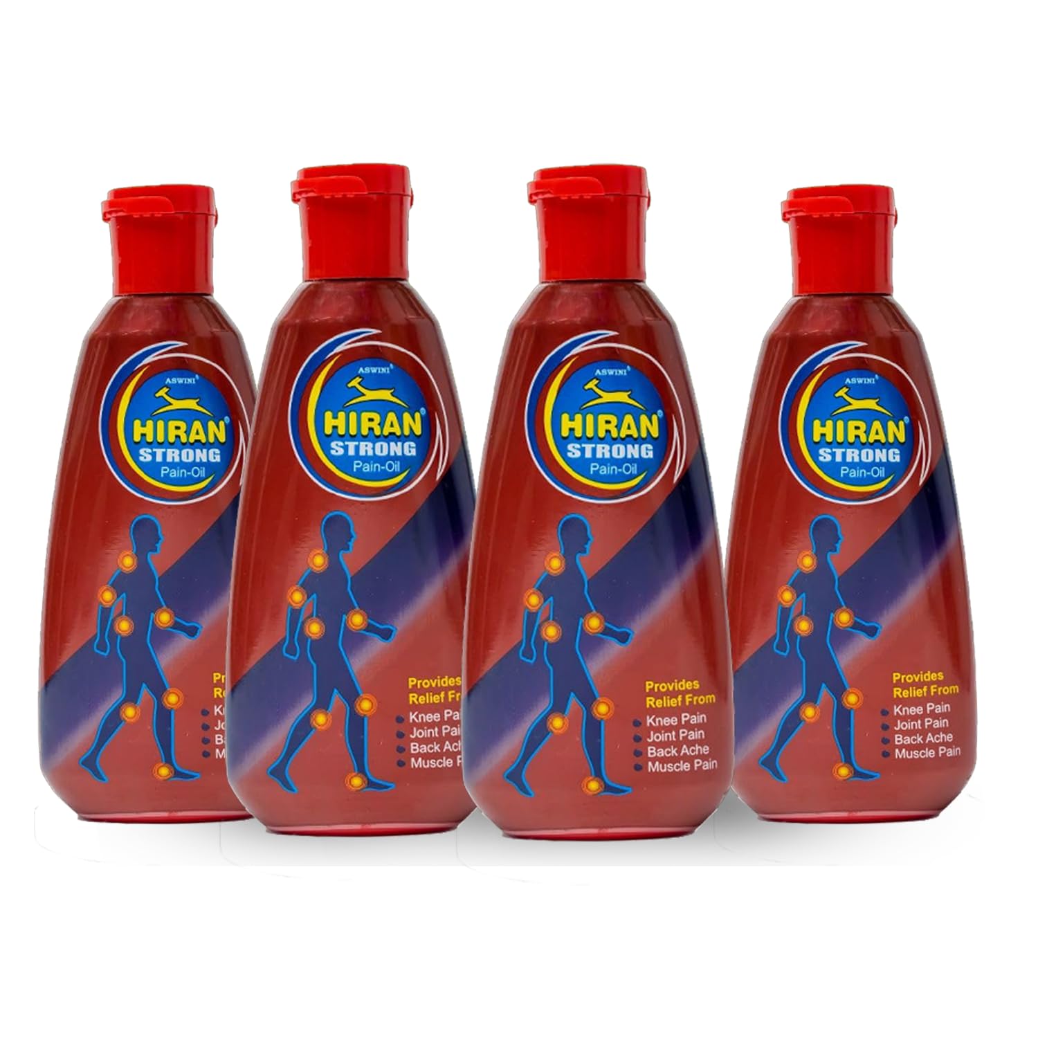 Hiran Strong Pain Relief Oil – Fast-Acting Massage Oil for Joints, Neck, Back, Shoulder & Muscle Pain Relief | Long-Lasting Soothing Formula for Effective Pain Management - 40ml (Pack of 4) (B0D2BFT94J) Amazon Price History, Amazon Price Tracker