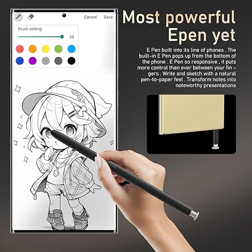 Miniatura 5 de Teléfono I24 Ultra desbloqueado de 16+512 GB, bolígrafo integrado, batería de teléfono inteligente de 6800 mAh, pantalla HD de 6.82 pulgadas,