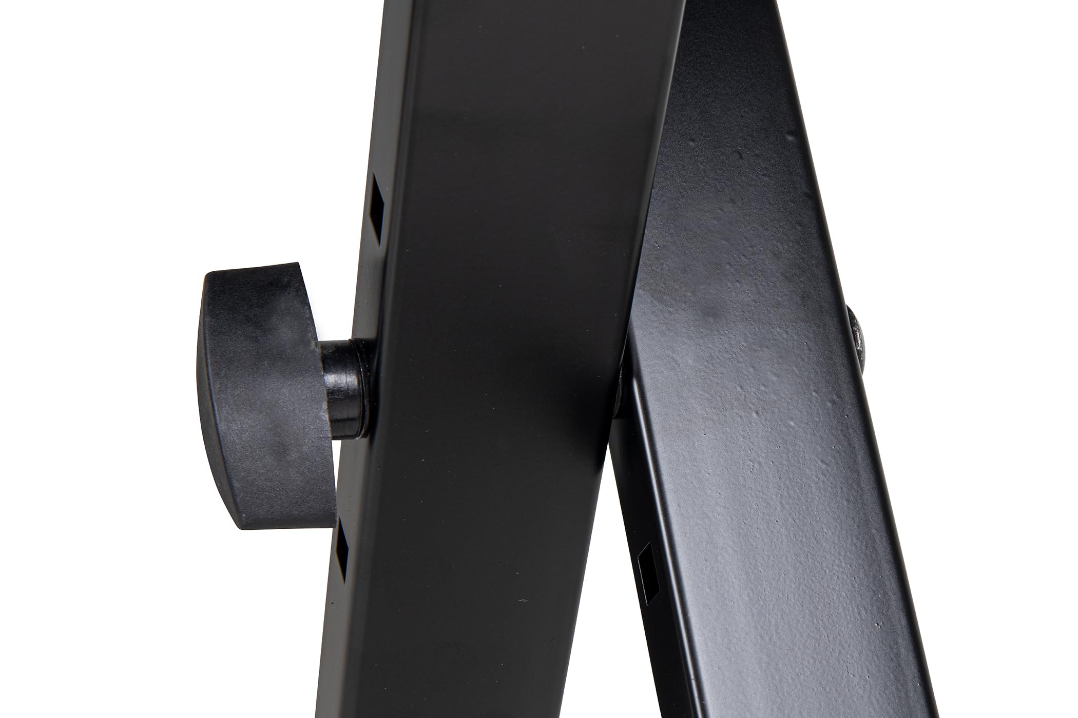 GEWA banc de clavier noir, réglable en hauteur 3 positions, assise en similicuir noir 43x31 cm, rembourrage 3 cm