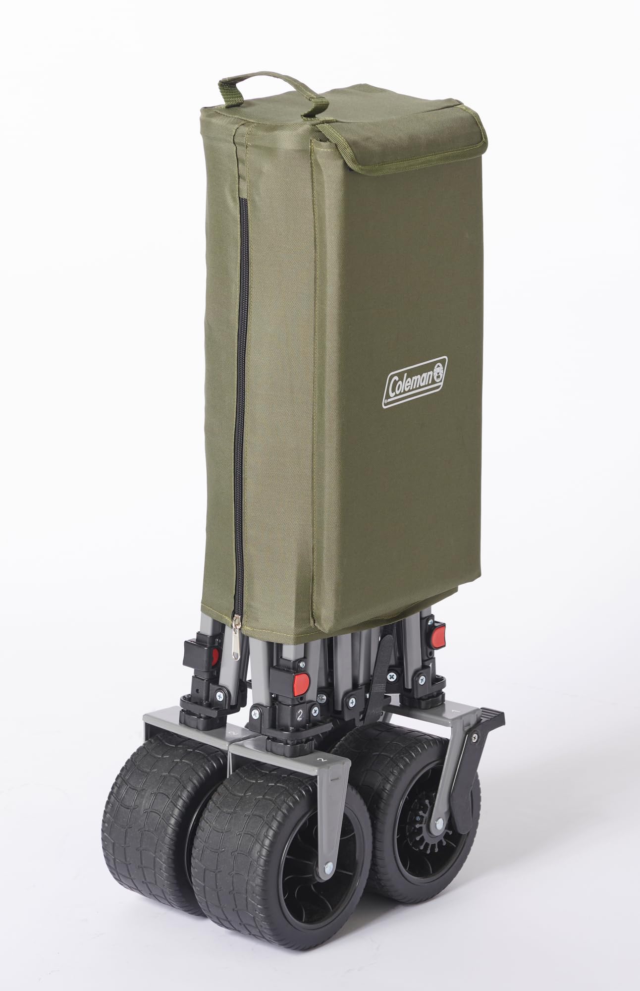 Coleman Carro de Camping Plegable | Carro Plegable de Arrastre |Carrito de Festivales de 4 Ruedas | Carro de Mano portátil |Ruedas Desmontables |Capacidad de Carga de hasta 180 kg | 116 x 60 x 58 cm