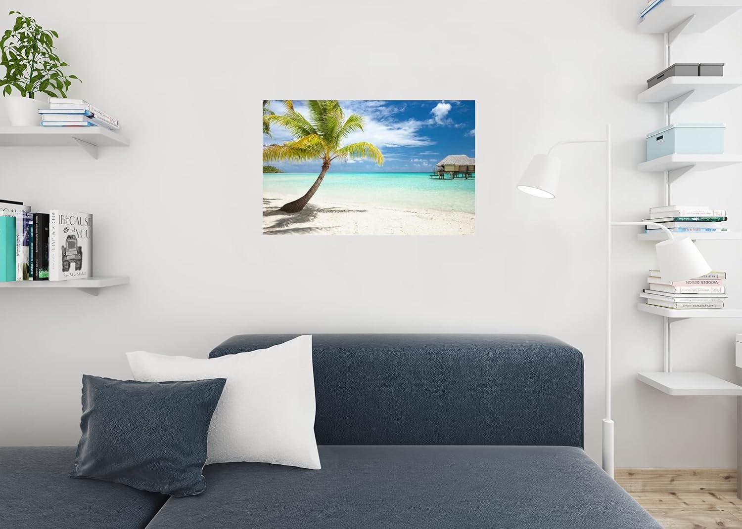 Palm Tree Poster Tropical Beach Ocean Scenes Cool Wall Art Print Poster 36x24