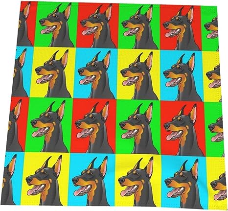 Amazon Co Jp ドーベルマン犬 ナプキンクロス 布を拭く 給食ナプキン キッチンタオル 方形 ティータオル ディナータオル 防汚 家庭用 装飾 高級 50 50cm ホーム キッチン